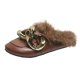 thumbnail image 2 of Retro mujer Vintage Casual gran gancho de bloqueo de Metal y bucle Enviros polar tacones bajos Slingback Otoño Invierno zapatos de punta redonda Wmkox8yii  shkj422, 2 of 6
