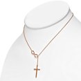 thumbnail image 2 of 925 Sterling Silver Rose Gold-Tone Infinity Cross Religious Pendant Necklace, 2 of 5