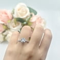 thumbnail image 4 of Vintage Cushion Cut Engagement Ring Aquamarine CZ 925 Sterling Silver Size 9, 4 of 6