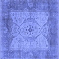 thumbnail image 1 of Ahgly Company Machine Washable Indoor Square Oriental Blue Traditional Area Rugs, 3' Square, 1 of 4