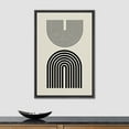 thumbnail image 3 of PixonSign Framed Canvas Print Wall Art Mid-Century Spiral Stripe Minimal Dark Arches Abstract Shapes Illustrations Modern Art Boho Decorative Chic for Living Room, Bedroom, Office - 16"x24" BLACK, 3 of 5
