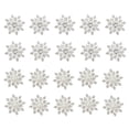 thumbnail image 1 of CUITING 20pcs Silver Crystal Snowflake Pearl Rhinestone Applique Embellishments, 1 of 7