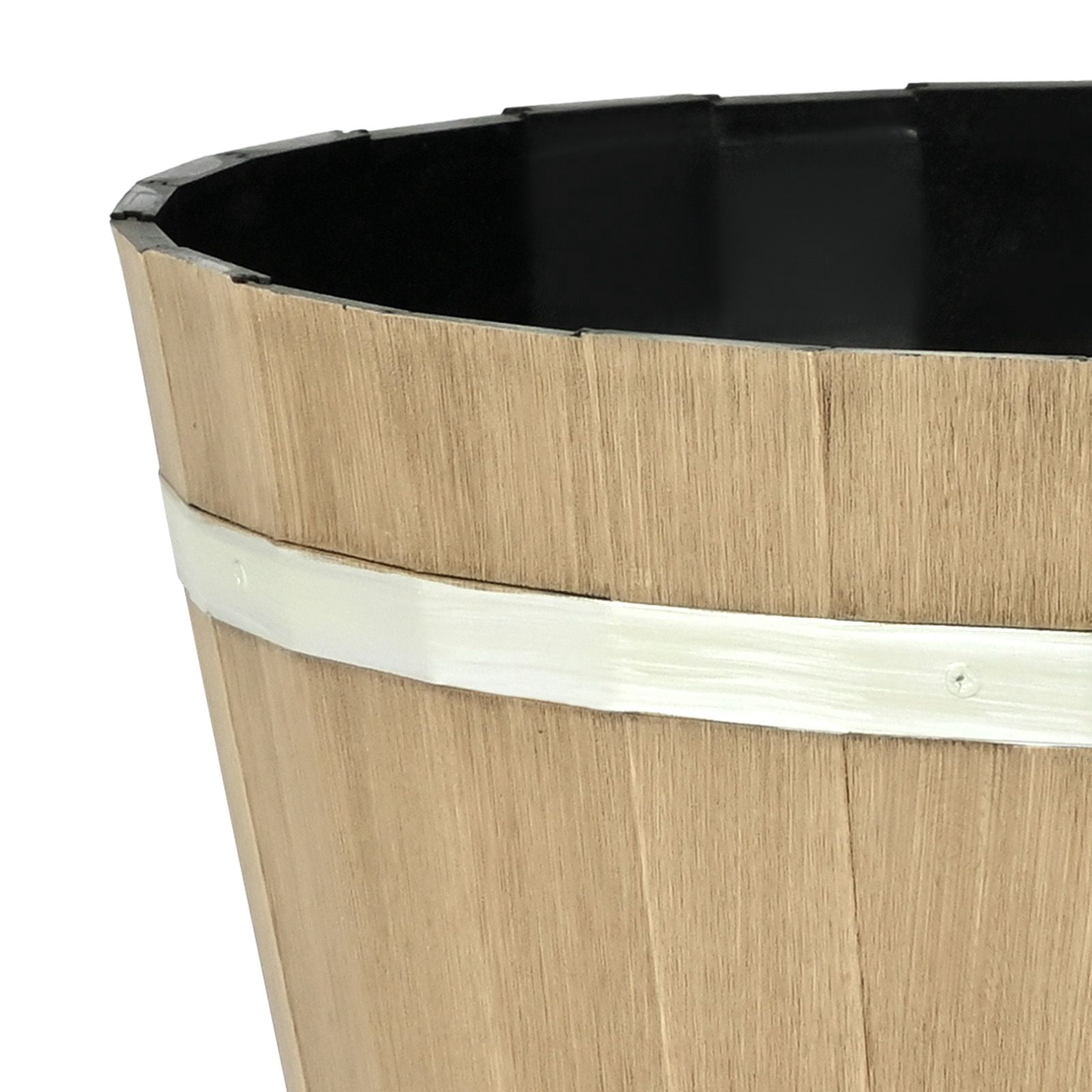 Whiskey Barrel Planter 4-Pack 11.81 Inch PP Recycled with Drainage Plug for Indoor Outdoor Plants
