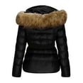 thumbnail image 3 of Uootdi Winter Clothing for Women Zip Up Quilted Hooded Jackets for Women Thick Warm Puffer Padded Long Sleeve Outerwear, 3 of 8