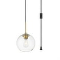 thumbnail image 3 of Baxter 1 Light brass plug-in pendant With Clear Glass, 3 of 5