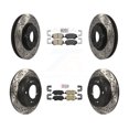 thumbnail image 1 of Transit Auto Front Rear Ceramic Pads and Coated Drilled Slotted Disc Brake Rotors Kit for Car 2016 Hyundai Veloster Tech SE KDA-101171, 1 of 2