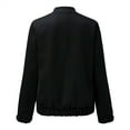 thumbnail image 5 of Women Casual Solid Color Zipper Long Sleeve Stand Collar Pleated Fashion Coat Jacket for Work Casual Women Jacket Women Jackets Casual Came Jacket Women Women's Jackets Outer Wears Cardigan for Women, 5 of 6