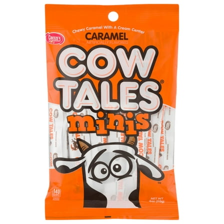 Goetze's Cow Tales Caramel Cream Mini Soft Candy, 4oz, 2 Bags