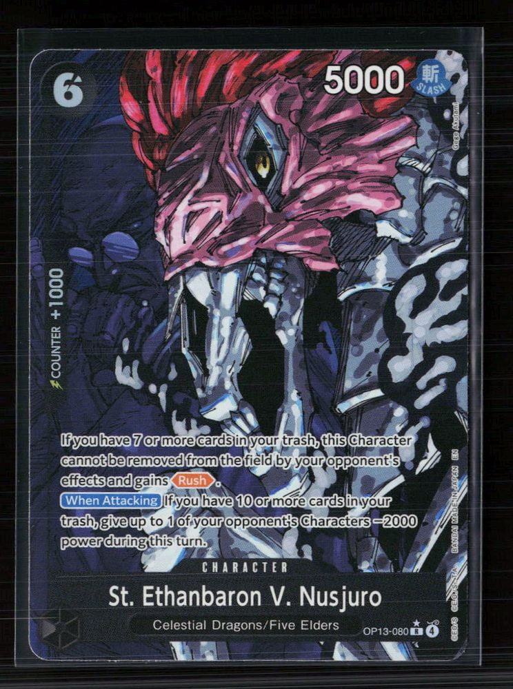 2024 One Piece Card Game Two Legends St. Ethanbaron V. Nusjuro Holo Super Rare Alternate Art