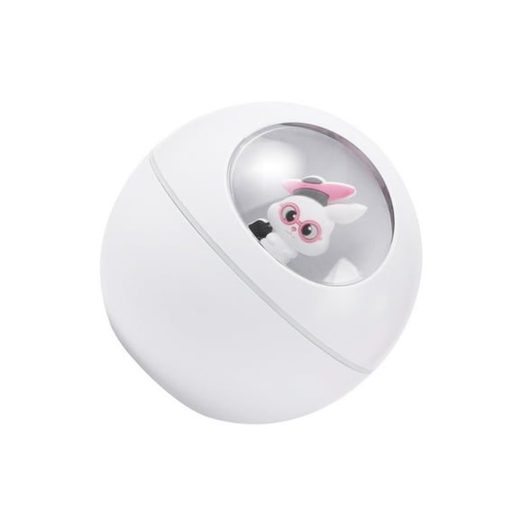 Inteprter Mini humidificador blanco de dibujos animados, difusor de aceite esencial, humidificación con gran cantidad de niebla Humidificadores Blanco