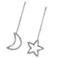 thumbnail image 3 of Pendientes colgantes jinwen de moda todos colores Plata Star Moon Girls Earring, 3 of 6