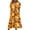Yellow, variant on Women's Halloween Print Round Neck Casual Dress with Pockets Short Sleeve Loose Midi Dress Plus Size for Autumn Daily Wear Black L