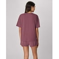 thumbnail image 3 of Hanes Originals 2 Piece Lounge Set, Comfywear SuperSoft Boxy T-Shirt & Sleep Shorts Loungewear Mauve Mood/Mauve Mood L Women's, 3 of 6