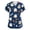 Blue, variant on Scrub Shirts for Women Casual Scrub Tops Cute Cartoon Pattern V Neck Short Sleeve Scrub Tops