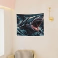 thumbnail image 3 of Goofa Wave Chain Shark Pattern Wall Tapestry for Bedroom ,29x37 Inch Tapestry Wall Hanging Bedspread Tapestry Boho Tapestry, 3 of 8
