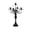 Black, variant on Metal Candelabra European Style Candlestick with Crystal Pendants, for Home, Wedding, Hotel, Dinner Table, Mantel, Banquet and Romantic Centerpiece Decor​, Black
