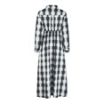 thumbnail image 4 of Qiopertar Chemise à Col Rabattu Imprimée pour Femmes Manches Longues Taille Élastique Grande Robe en Solde à Moins de 5$ en Solde, 4 of 4