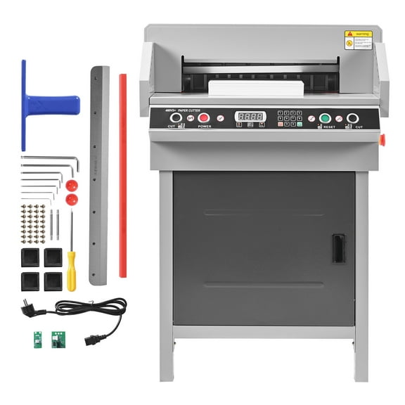 KFFKFF Electric Paper Cutter with Durable Metal Construction, 18.9-inch Cutting Width, 1.97-inch Cutting Capacity, Hydraulic Guillotine Trimmer Featuring Infrared Technology and Extra Blade
