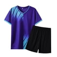 thumbnail image 2 of TAmten Boys' Summer Short Sets, Breathable Running 2 Piece Athletic Outfit Sets Activewear Dark Blue,11-12 Years, 2 of 4