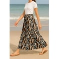 thumbnail image 2 of Moomaya Womens Rayon Maxi Skirt with Pockets | Flowy Tiered Boho Skirt | Elastic Waist Resort Wear | Summer & Travel Outfit, 2 of 7