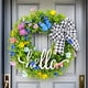 thumbnail image 4 of Fiudx Corona de Hojas Coloridas, Decoración de Primavera y Verano, Guirnalda de Ranúnculos Vibrantes, Atractiva para La Puerta de Entrada, Regalo de Inauguración de La Casa, Colgante para Puerta de E, 4 of 6