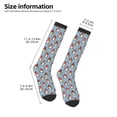 thumbnail image 4 of Fotbe Snowflake Christmas gnome print Women's Men's Novelty Crew Socks Cotton Socks Knee High Socks for Walking,Running,Nurses,Pregnancy, 4 of 8