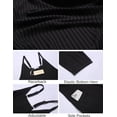 thumbnail image 4 of Ekouaer Jumpsuits for Women Sleeveless Spaghetti Strap Ribbed Overall Jumpsuit V Neck Summer Romper with Pockets 2024, 4 of 5