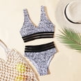 thumbnail image 6 of Huowey Baby Toddler Swimsuit Fashionable Leopard Print Lace Trim Deep V-Nevk Tops High Waist Bikini Set Casual Two Piece Summer Stylish Bathing Suit Breathable Cozy Beachwear,Gray,7-8 Years, 6 of 8