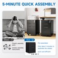 thumbnail image 2 of Fesbos Metal Mobile File Cabinet with Lock, 3 Drawer Rolling Filing Cabinets for Home Office, Fully Assembled, Black, 23.6"H*17.32"D* 14.6"W, Fits Letter/Legal/A4 Size Files, 2 of 8
