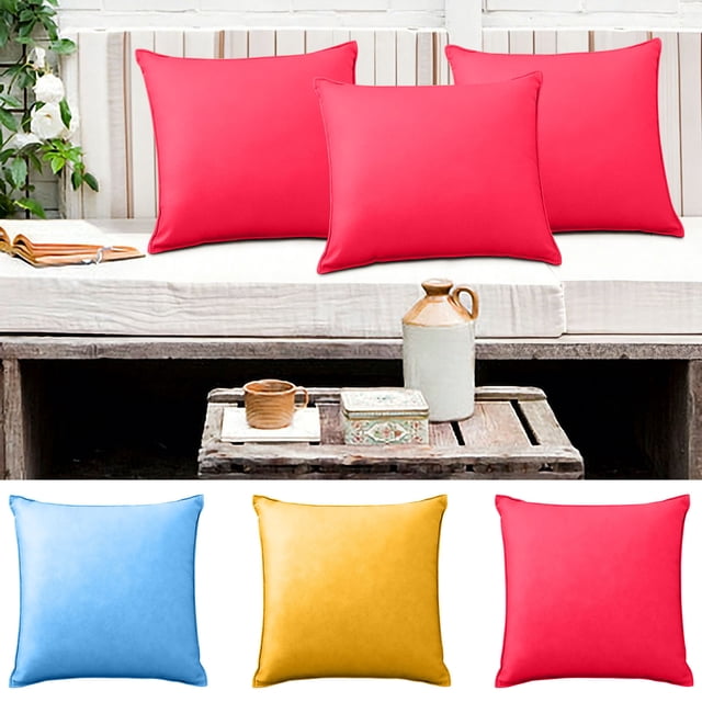 JASKFLY Outdoor Waterproof Pillowcase Modern Solid Color Cushion Backrest Pillowcase(50x50cm, Pillow Insert Not Included)