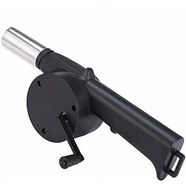 Soplador portátil para parrilla de exterior, esencial para picnics con manivela manual para lograr una barbacoa perfecta