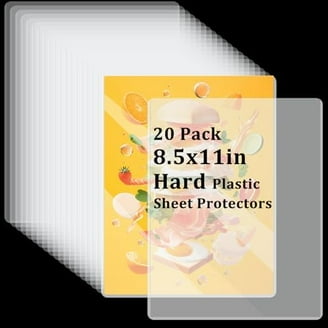 20 Pack 8.5 X 11 Inch Rigid Plastic Sheet Protectors | Clear Waterproof Document Holders For Birth Certificates, Photos, Paper, Sleeves