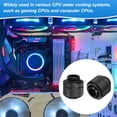 thumbnail image 5 of Uxcell 2pcs Water Cooling Adapter G1/4" 10mm OD Hard Tubing Compression Fitting, Black, 5 of 5