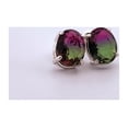 thumbnail image 2 of 4.4ct Watermelon Tourmaline Sterling Silver Earrings, 2 of 10