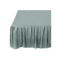 thumbnail image 2 of 25 Inch Tailored Drop Ruffled/Gathered Easy Fit Bed Skirt (Short Queen Size, Solid Grey) 700 Thread Count 100% Cotton Dust Ruffle - By The Great American Store, 2 of 5