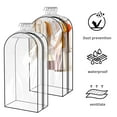 thumbnail image 6 of Logianis 10" Gusseted Clear Garment Bags for Hanging Clothes Suit Bags for Storage of Coat Shirts Dresses 3 Packs, 6 of 8