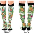 thumbnail image 2 of GZHJMY 1 Pair Tropical Pineapple Leaves Compression Socks 20-30mmHg Knee High Women Socks Tube Athletic Stockings for Men Sport Soccer Running Cycling Medical Nurse Winter Travel, 2 of 7