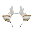 thumbnail image 2 of Diadema Macarena Aro de Pelo de Astas Navideñas Blanco para Adultos, 2 of 8
