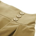 thumbnail image 4 of Loopsun Skirts for Women, Women's Solid Pleated Loose Hem Long Half Length Skirt Khaki, 4 of 4