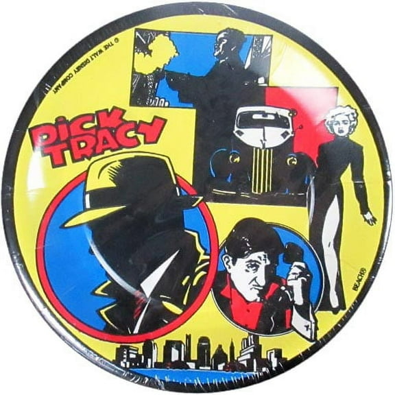 Dick Tracy Vintage Multicolor Disposable Paper Plates, 8 Count