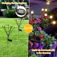 thumbnail image 4 of Solar Path Lights 8 LED 4 Pack Solar Powered Firefly Garden Lights Outdoor Fast Charge Battery Swaying Lights Decorative for Pathway Yard Patio Landscape, 4 of 7