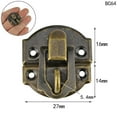thumbnail image 2 of 10pcs Jewelry Box Latches Special Small Box Packing Buckle Antique Wooden Gift Lock Alloy Latch Hook Locks(Bronze), 2 of 6