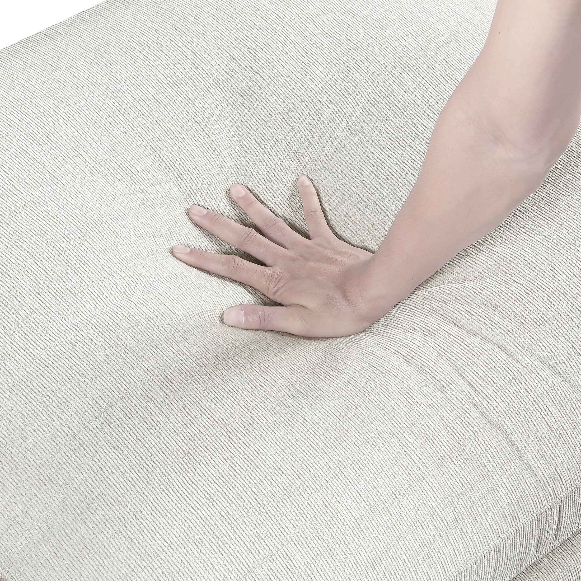 OakvillePark Velmont Chenille Ottoman, Beige