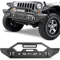Nilight Front Bumper Compatible for 2007-2018 Wrangler JK/JKU 2018-2022 JL/JLU 2020-2022 Gladiator JT with 72W LED Light Bar 2 x 18W Light Pod 2X 18W Single Row Work Light Winch Plate