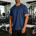 thumbnail image 2 of HAOTAGS Men’s Short Sleeve Performance T-Shirt, Moisture-Wicking, Breathable & Lightweight Athletic Top for Running, Fitness & Training Dark Blue XL, 2 of 10