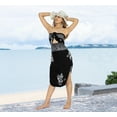 thumbnail image 3 of HAPPY BAY Women's Beachwear Summer Bikini Wraps Beach Wrap Swimwear Coverups Sarong Swim Cover up Skirt Bathing suit Swimsuit Pareo for Women One Size Coal, Floral, 3 of 5
