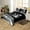 Black Gray, variant on Erosebridal American Football City Comforter Cover Twin,Miami Print Bedding Twin Size,Geometric Stripe Duvet Cover Twin,Luxurious Bedroom Decoration Reversible,3-Piece（No Comforter）