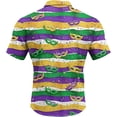 thumbnail image 5 of IWRICH Mardi Gras Shirts for Men Plus Size Short Sleeve Button down Shirt Casual Regular Fit Tops Holiday Vacation Outfits 17-Yellow XXL, 5 of 5