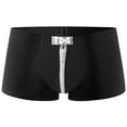 thumbnail image 1 of DPTALR Men Casual Solid Boxers Breathable Zipper Butt Lift Underwear, 1 of 2