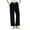 Black, variant on Womens Flannel Comfy Pajama Pants Solid Color Waistband Drawstring Wide Leg Pants with Pocket Winter Thermal Sleeping Pants